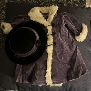 American girl, coat and hat set
